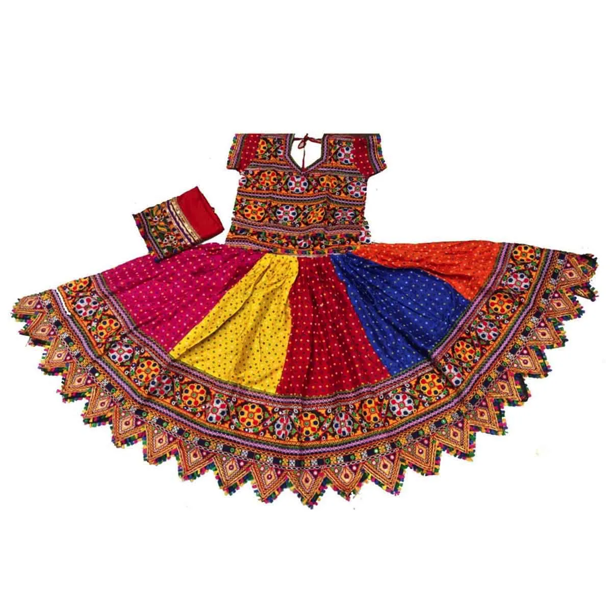 Fancydresswale Gujrati lehenga chaniya choli for Navrata readymade garba dance dress- Full size