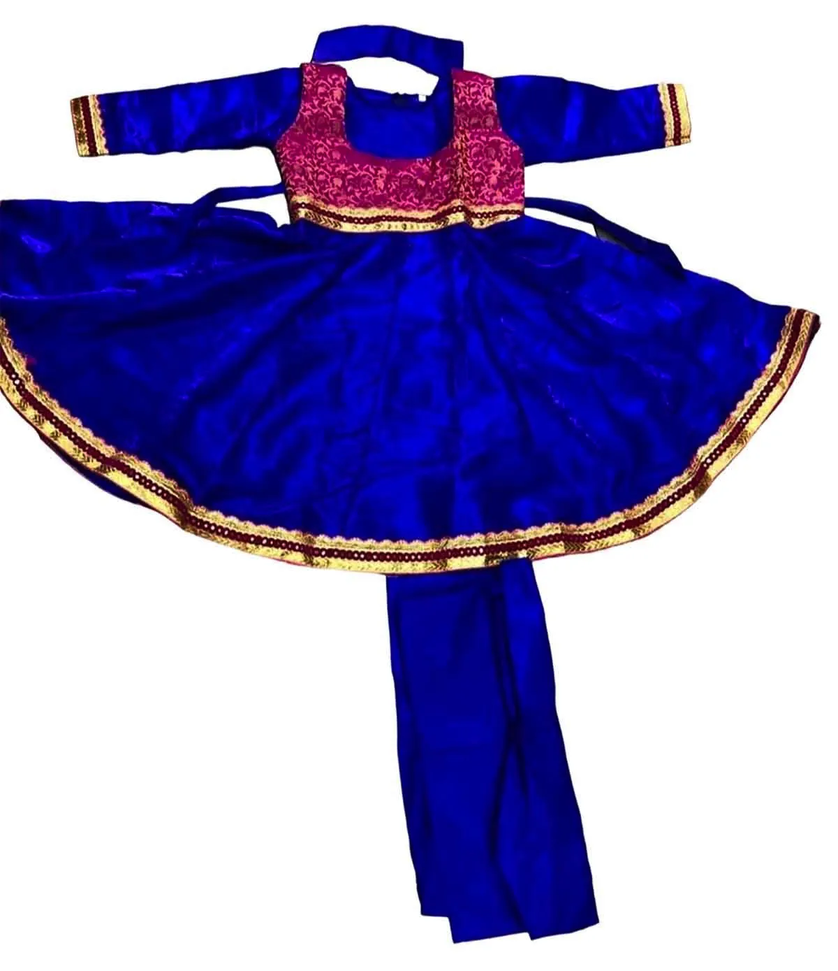 Fancydresswale Kathak dance dress for girls Anarkali Indian classical dance dress for girls