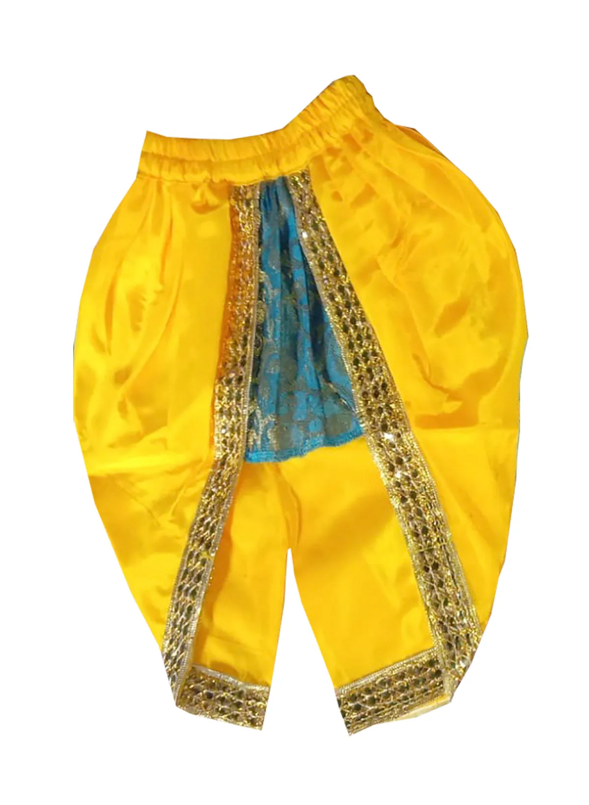 Fancydresswale Krishna Baby Dress Set with Patka, Bajuband, Kundal, Bansuri, Morepankh Kardhani | Blue