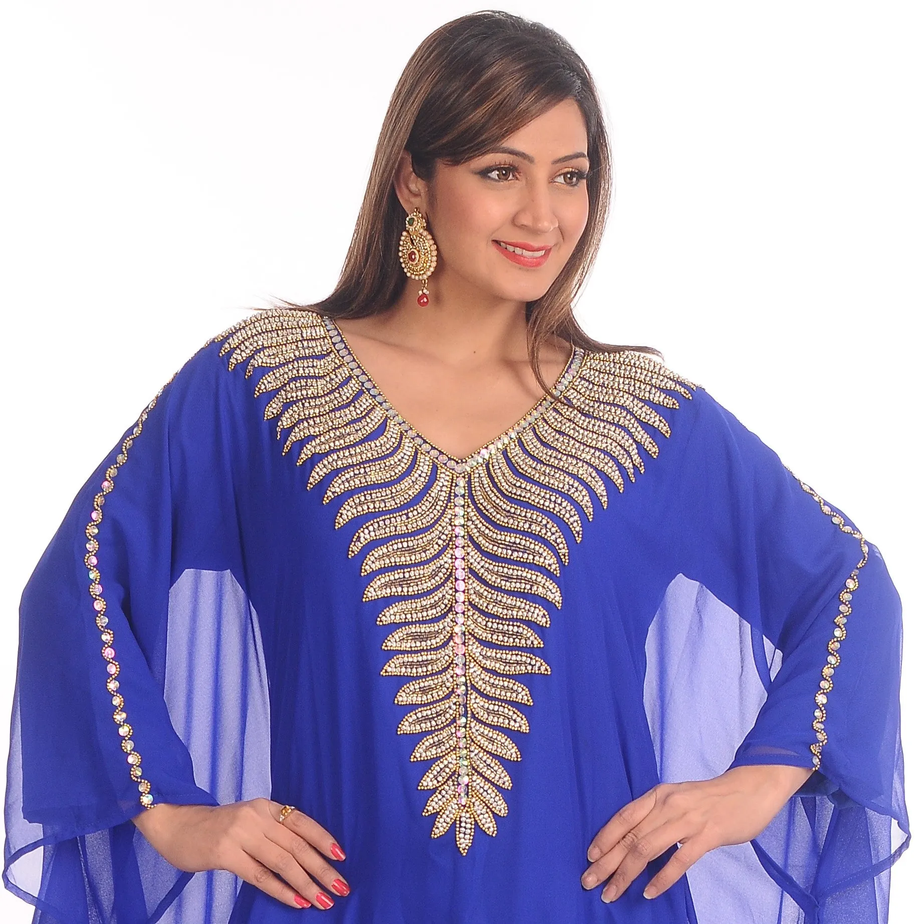 Farasha Maxi in Royal Blue Color Caftan