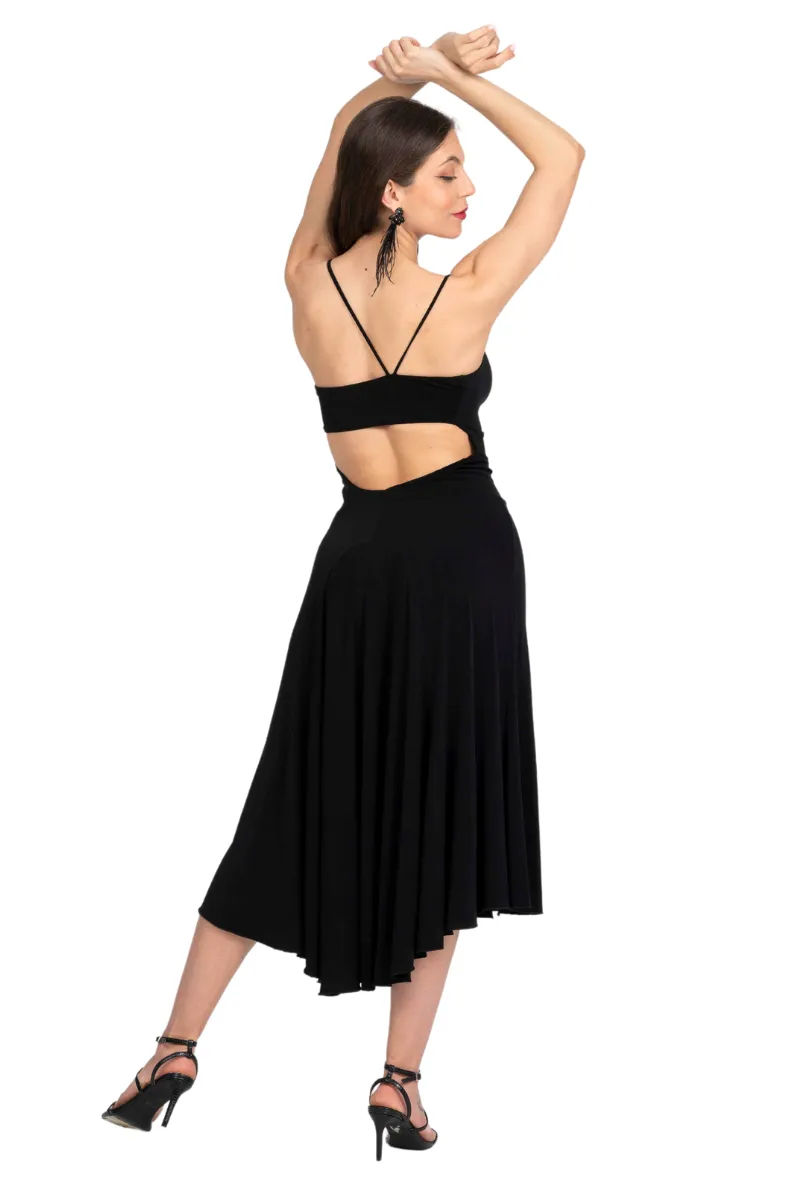 Fit & Flare Keyhole Back Midi Tango Dress