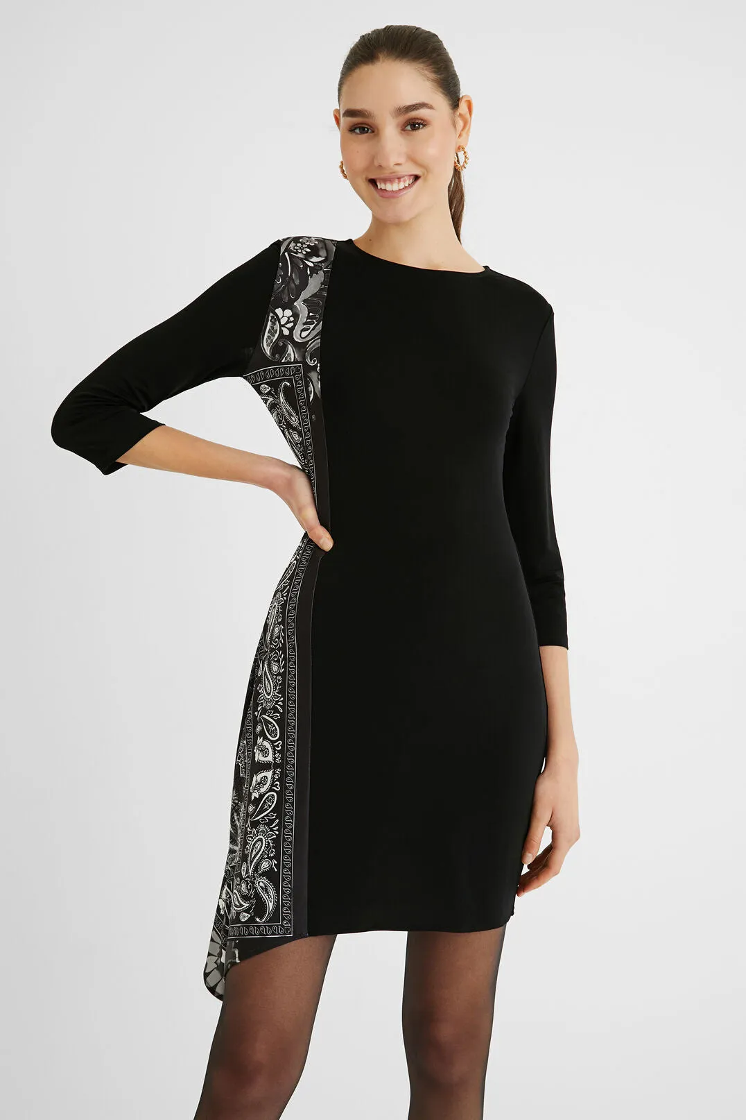 Flared Asymmetric Midi Dress - Angeles