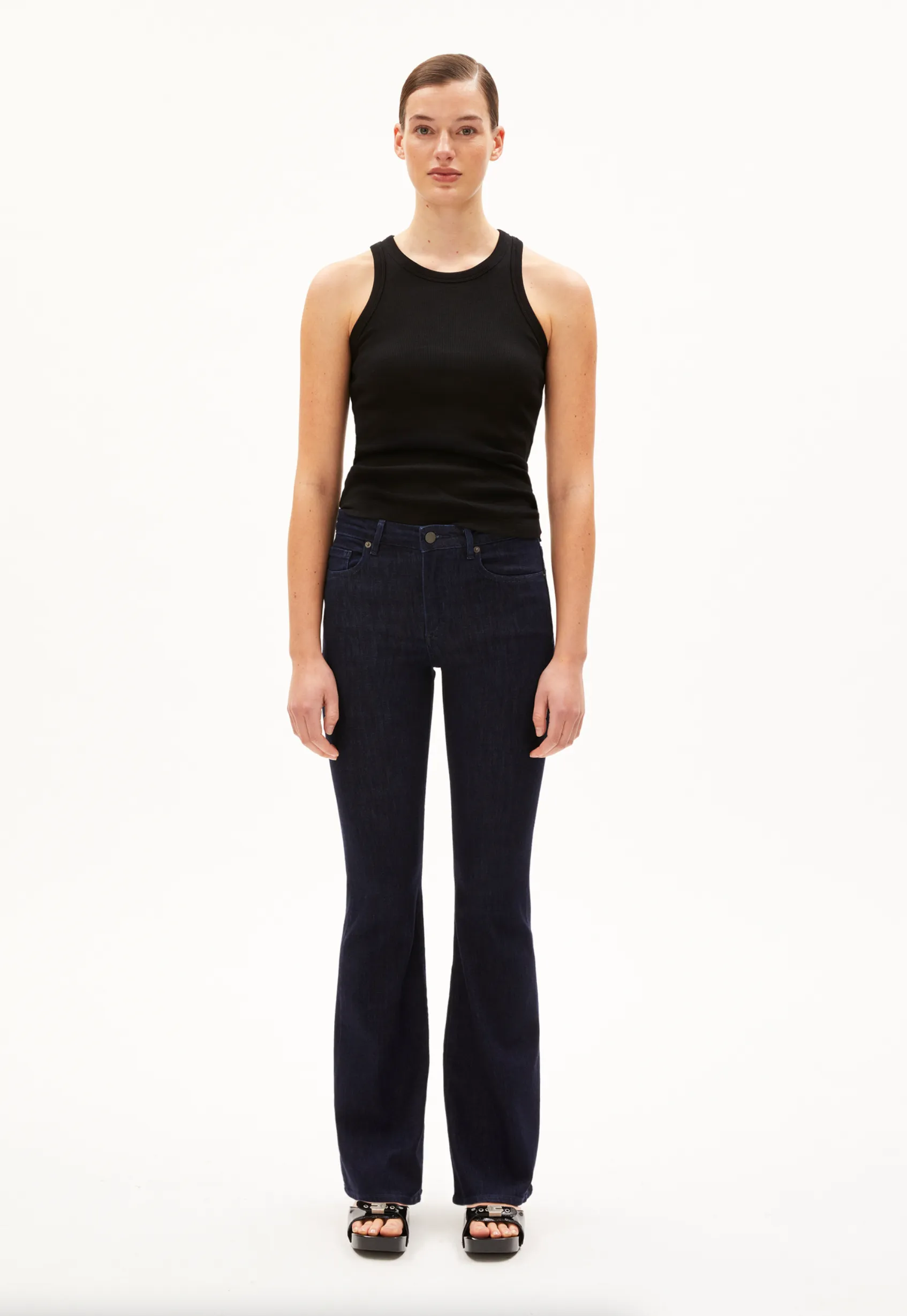 flared jeans - anamaa - dark cyanic