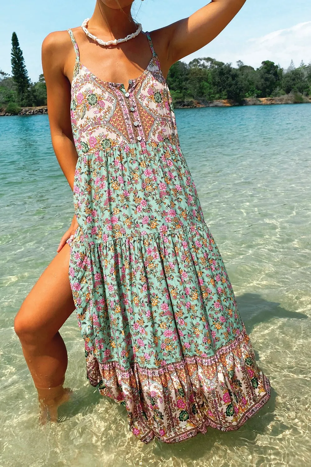 Floral Maxi Boho Summer Dress, Bohemian Dress For Women