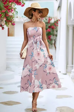 Floral Strapless Dress