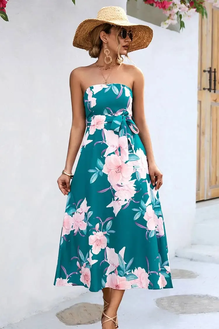 Floral Strapless Dress