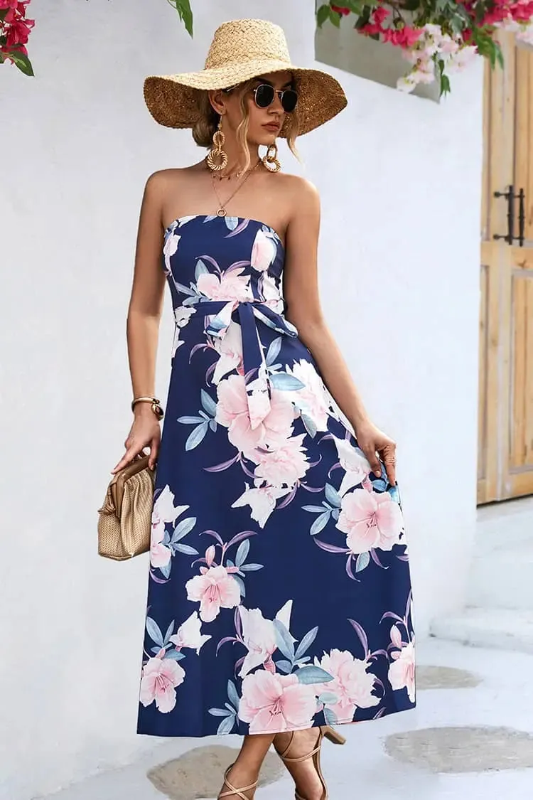 Floral Strapless Dress