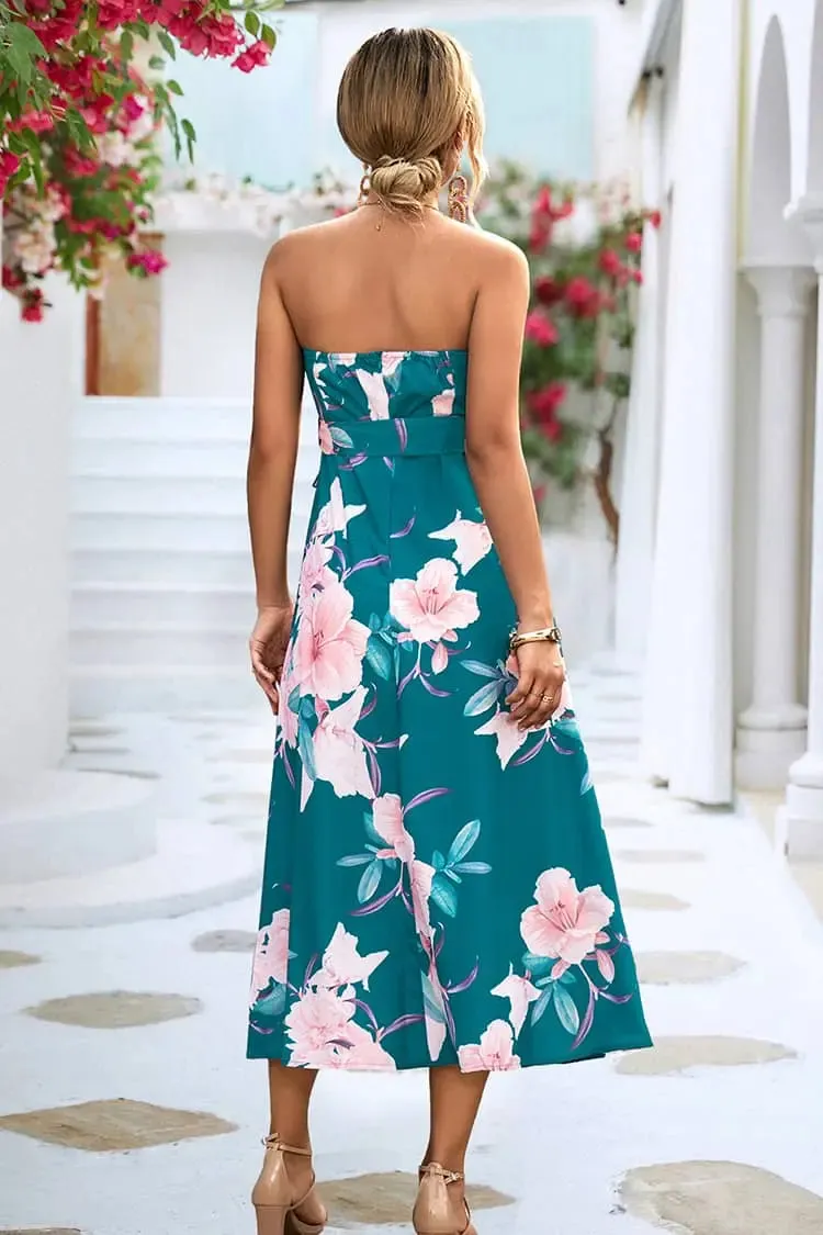 Floral Strapless Dress