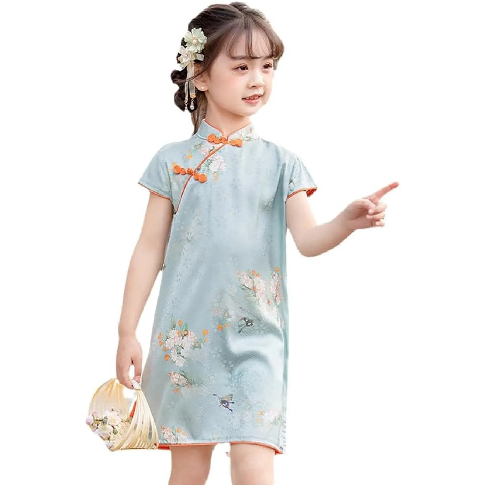 'Fragrant' Girl's Chinese Qipao Dress