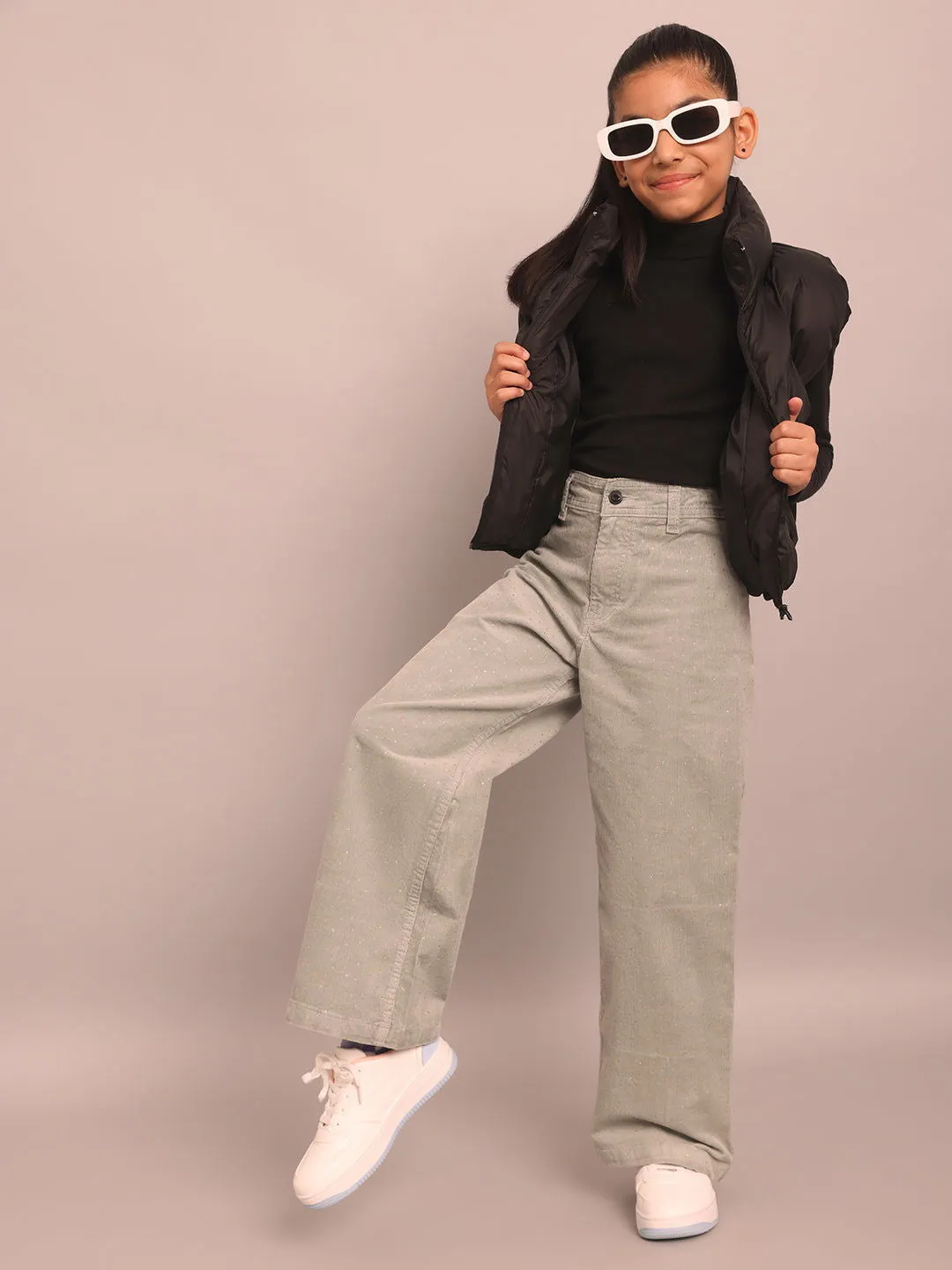 Girls corduroy loose trousers