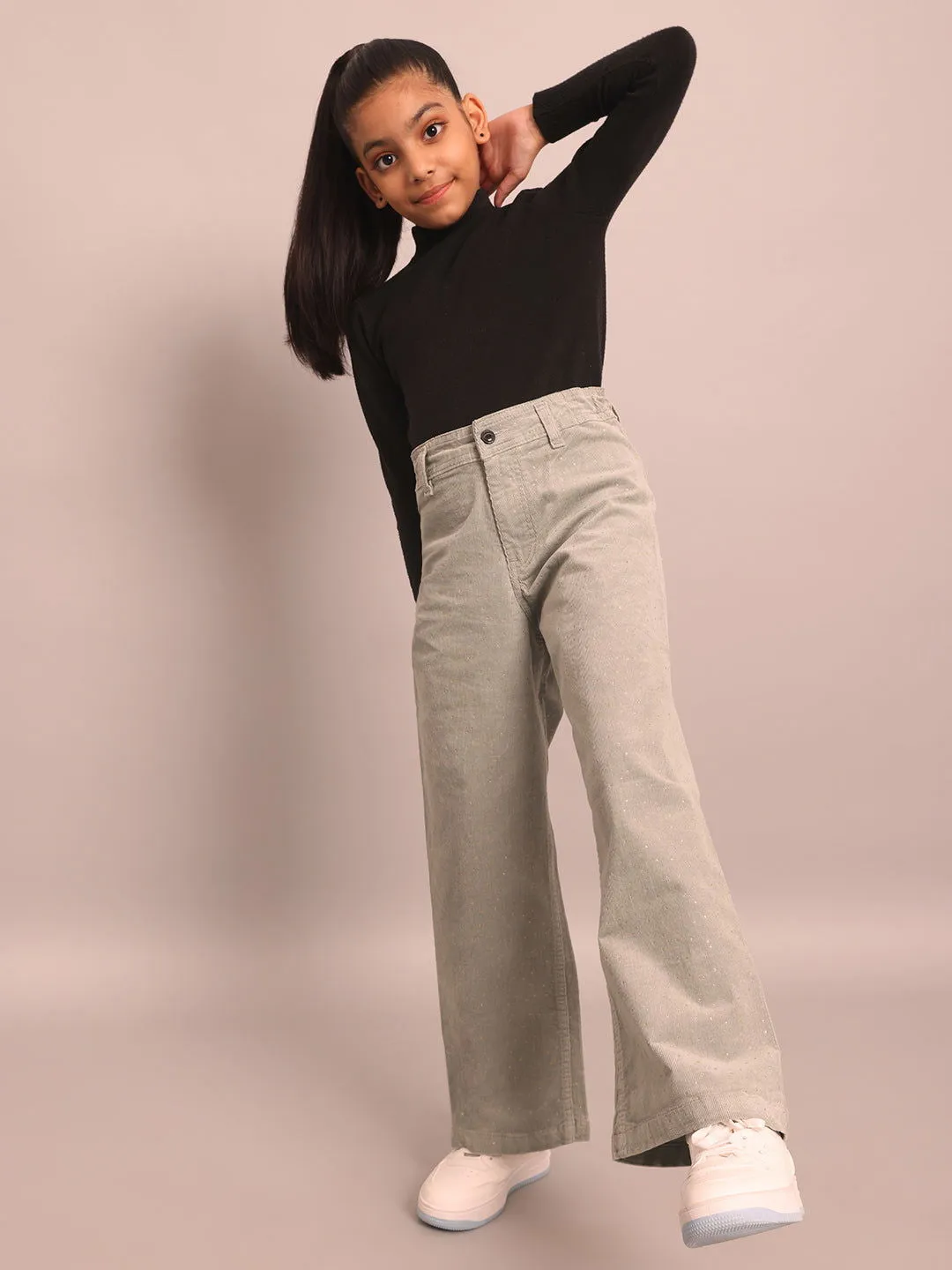 Girls corduroy loose trousers