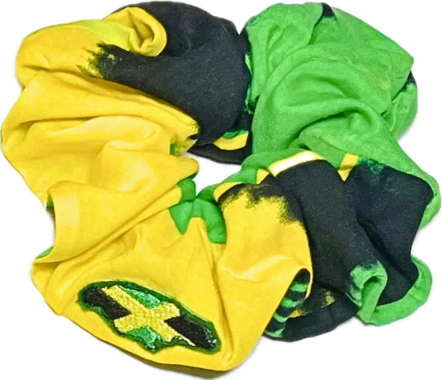 Girls Jamaica Flag Skirt and Scrunchie Set