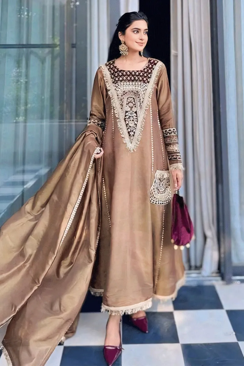 Golden Color Designer Dress For Sangeet Function