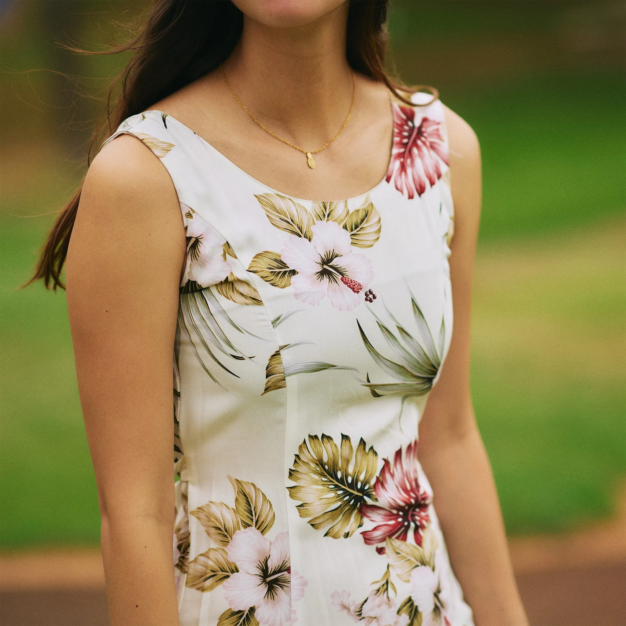 Hawaiian Floral Sylvia Long Dress