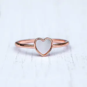 Heart Of Pearl Ring Rose Gold