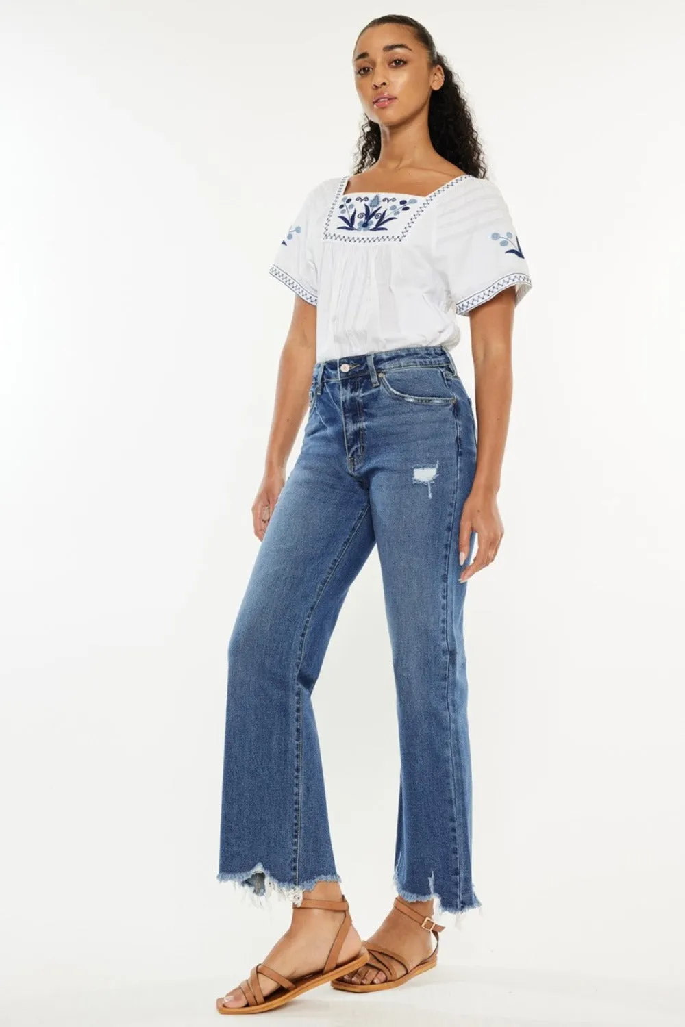 Heidi High Rise Slim Wide Leg Jeans