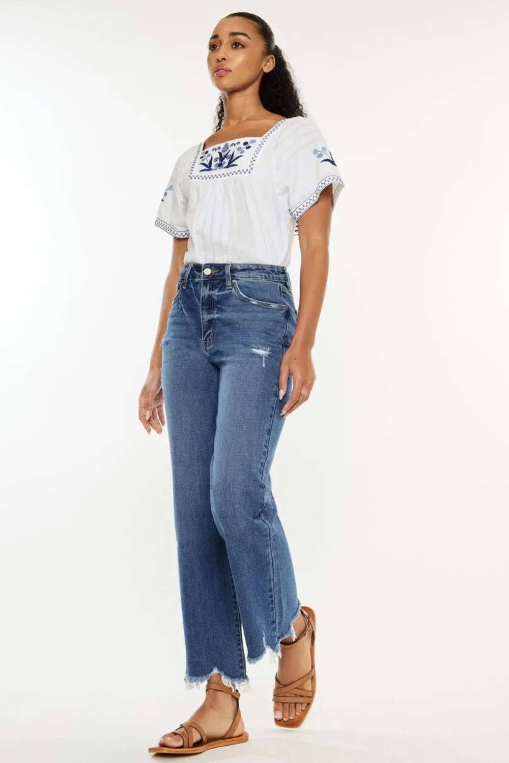 Heidi High Rise Slim Wide Leg Jeans