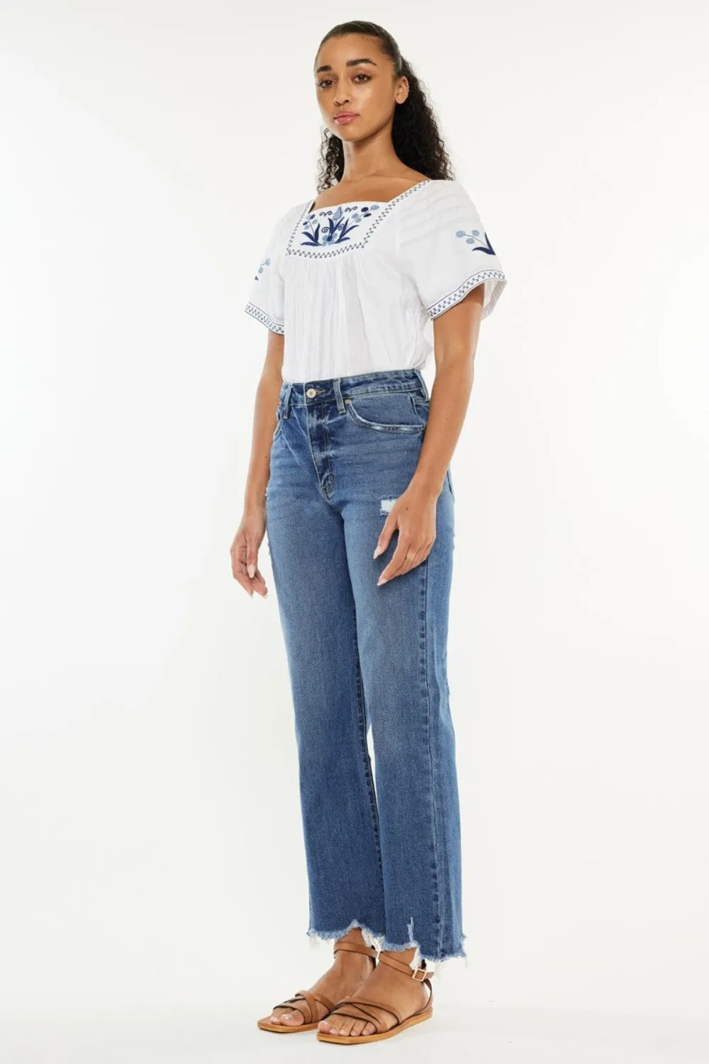 Heidi High Rise Slim Wide Leg Jeans