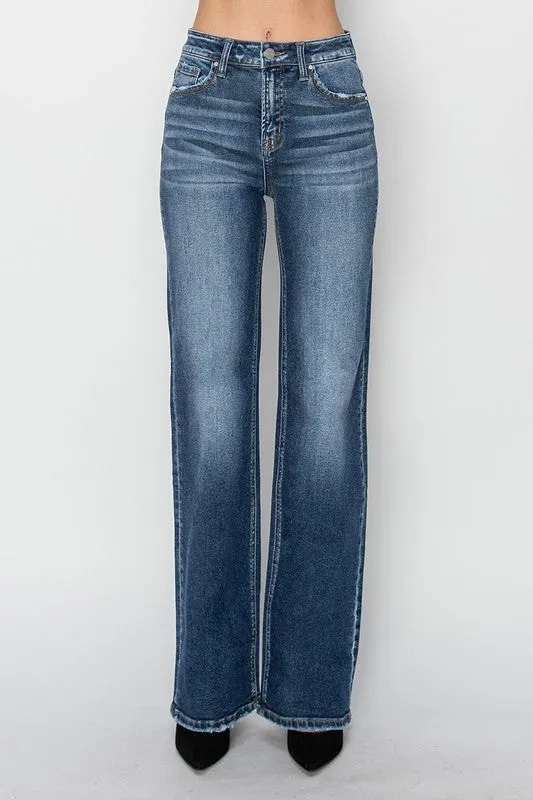 High Rise-Straight Jeans