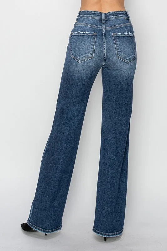 High Rise-Straight Jeans