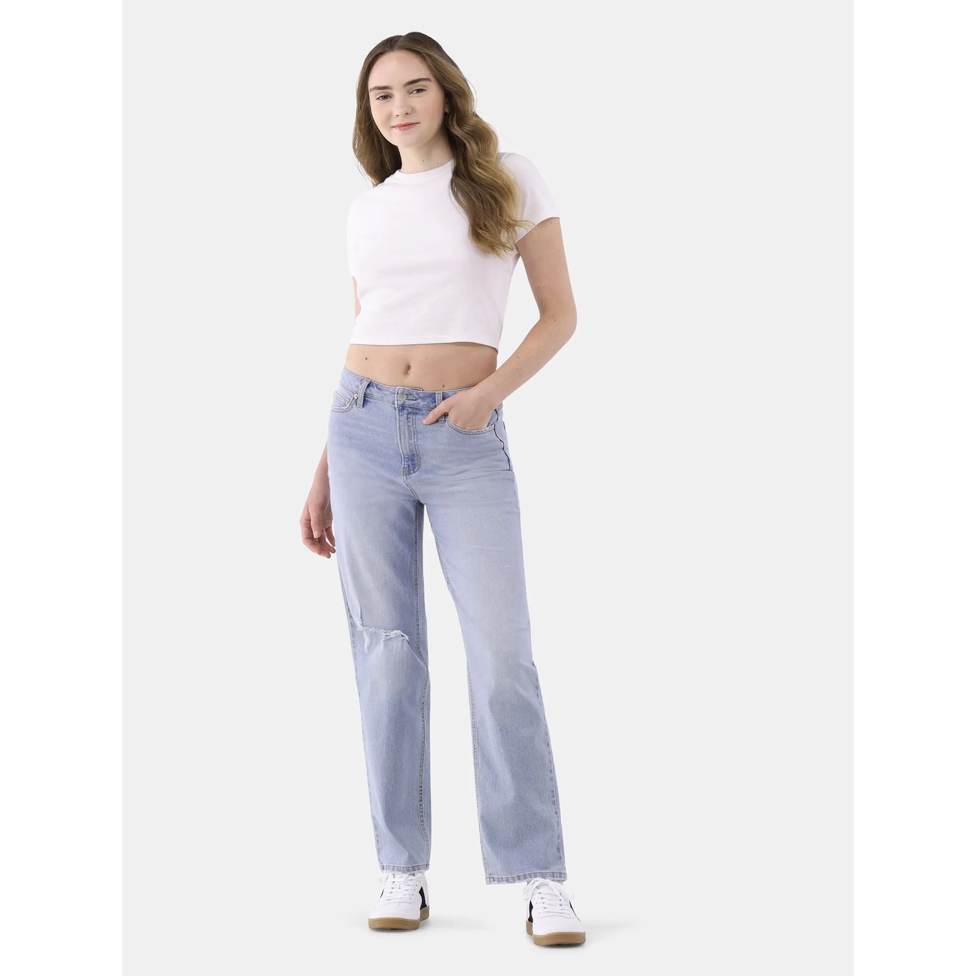 High Rise Straight Leg Jeans, Women's