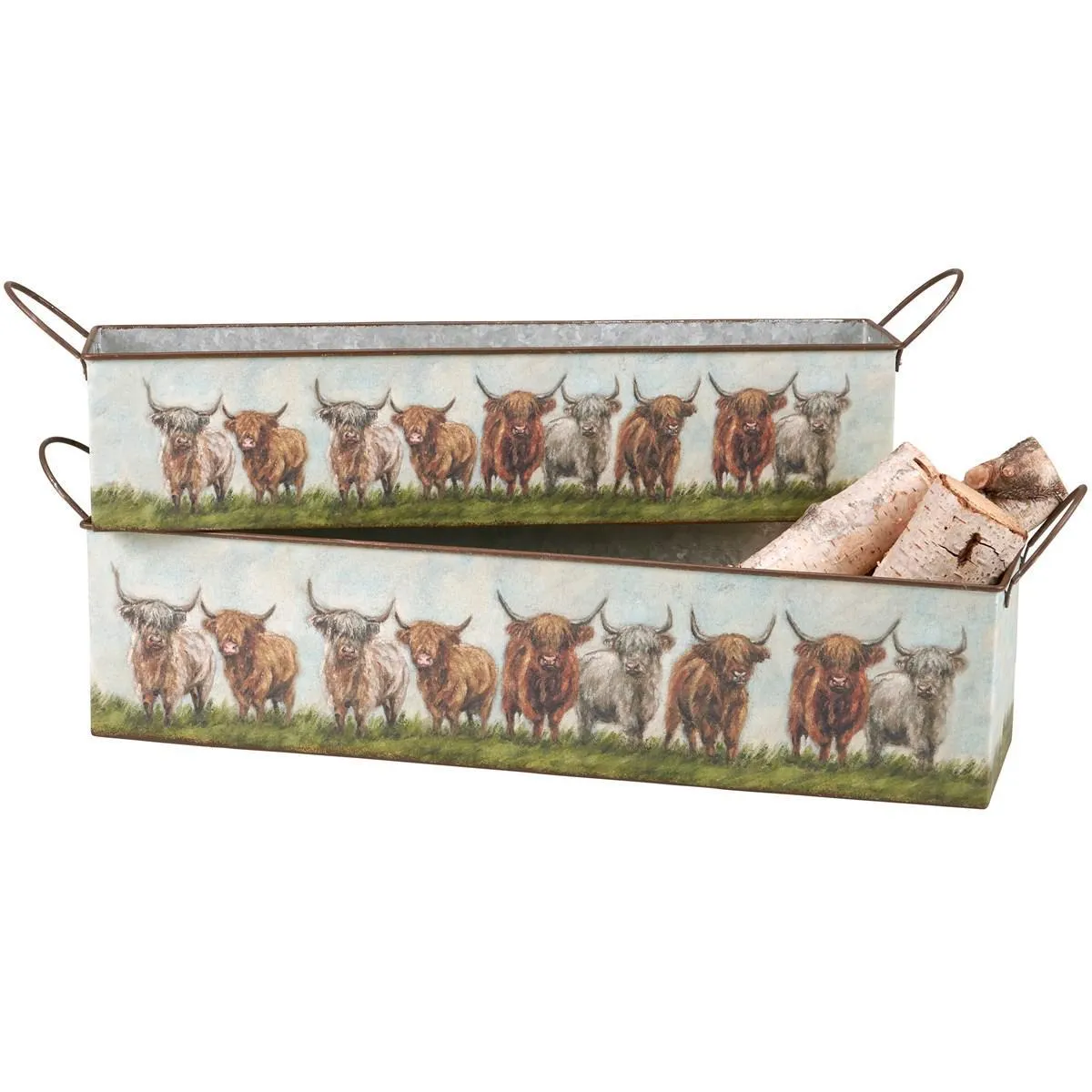 Highland Cow Bin Set