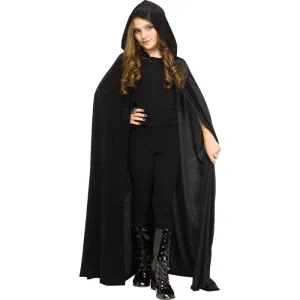 Hooded Velour Cape Black - Child