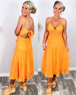 It All Begins With Love Maxi Dress - Orange