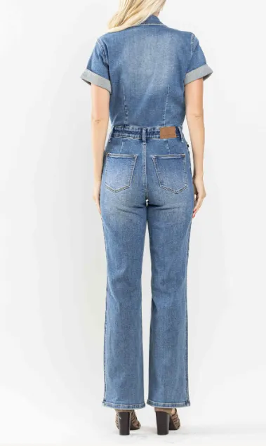 JB DENIM SS STRAIGHT JUMPSUIT