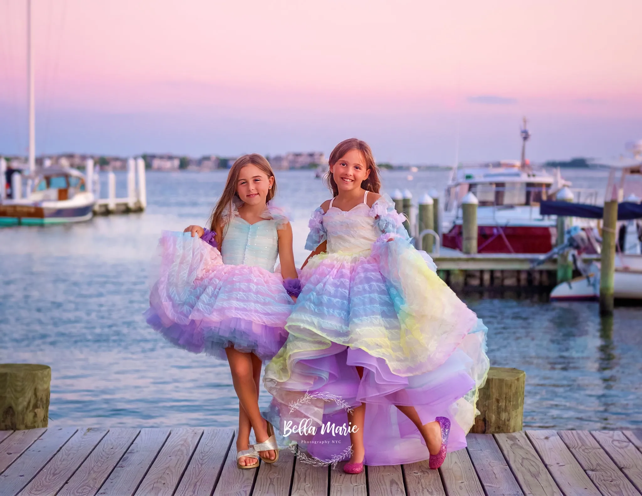 LEILA "Ruffled Rainbow" -   High Low Dress ( 6 Year - Petite 9 Year)