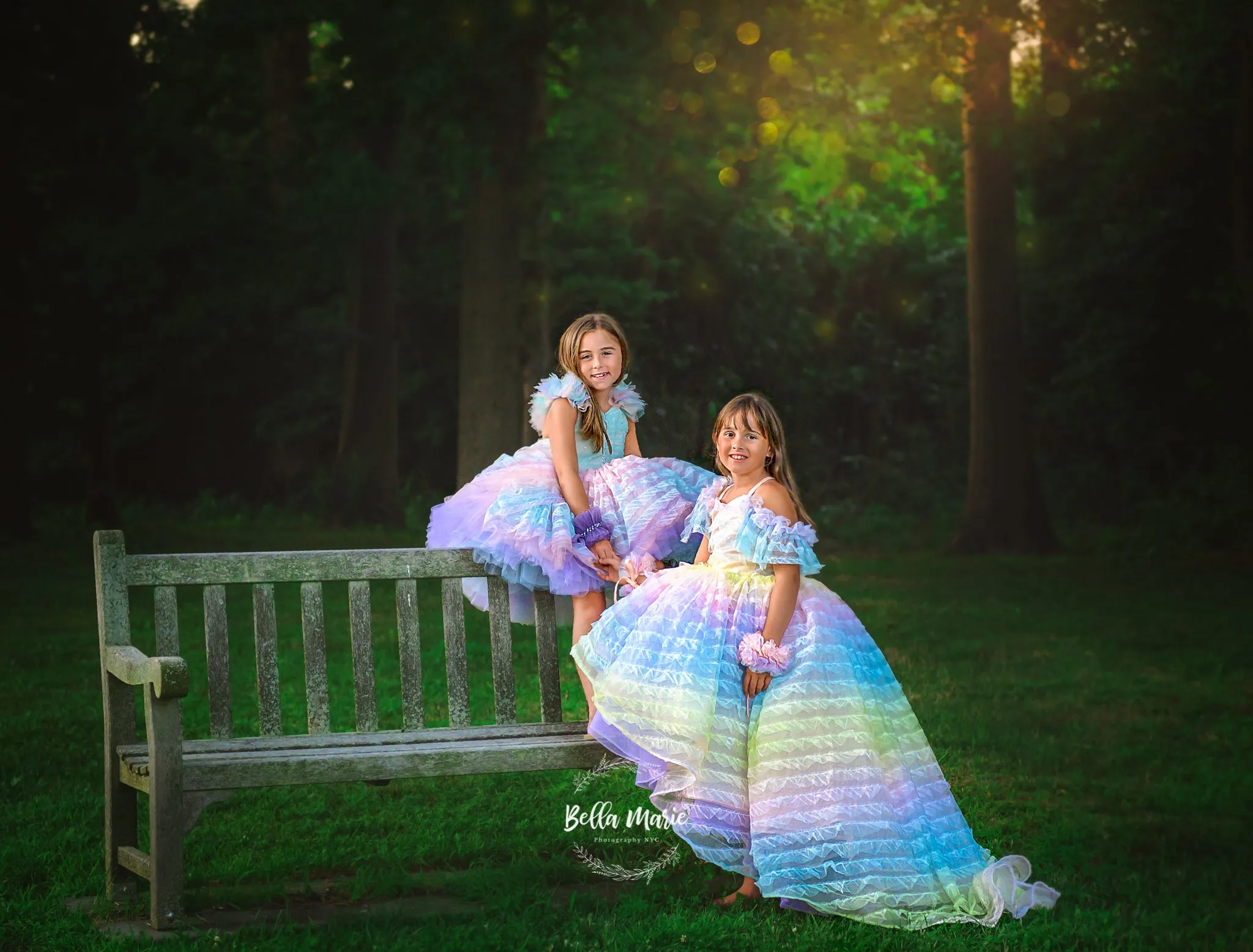 LEILA "Ruffled Rainbow" -   High Low Dress ( 6 Year - Petite 9 Year)