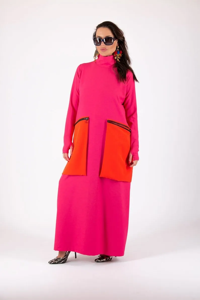 LENA Maxi Turtleneck Dress