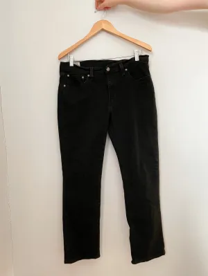 Levi's Black Straight Leg High Rise Jeans - Size W31 L30