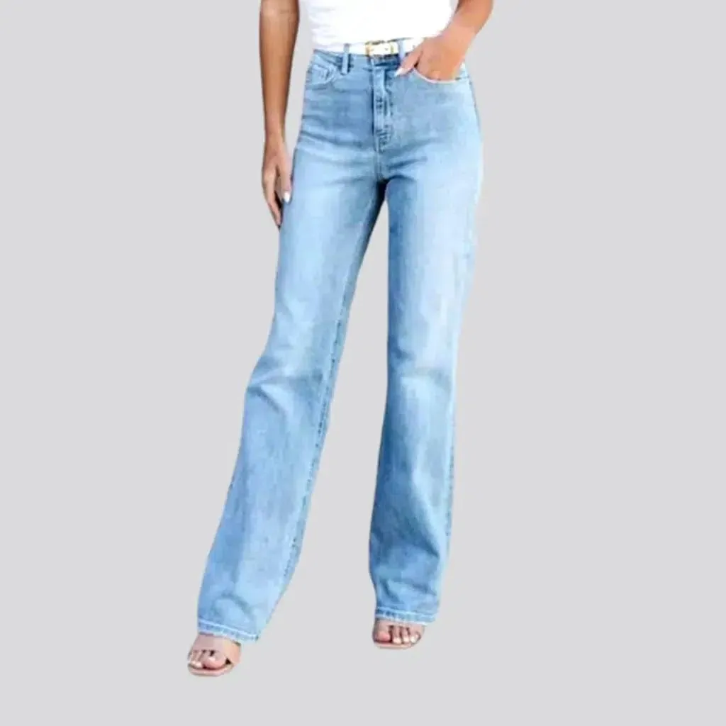 Light wash jeans
 for ladies