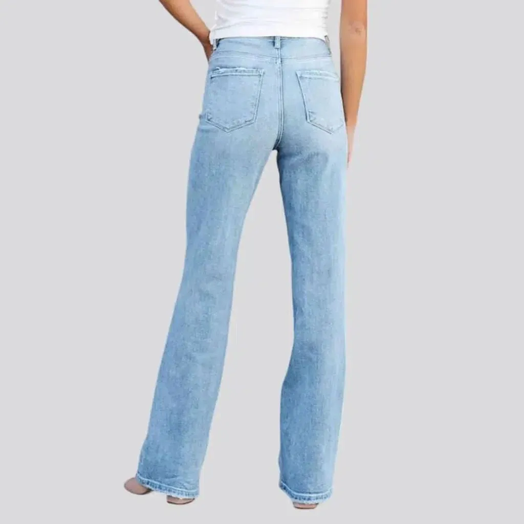 Light wash jeans
 for ladies