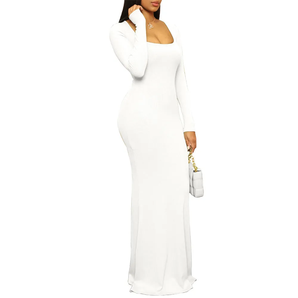 Long elegant Long sleeve Dress - Girl Season Boutique