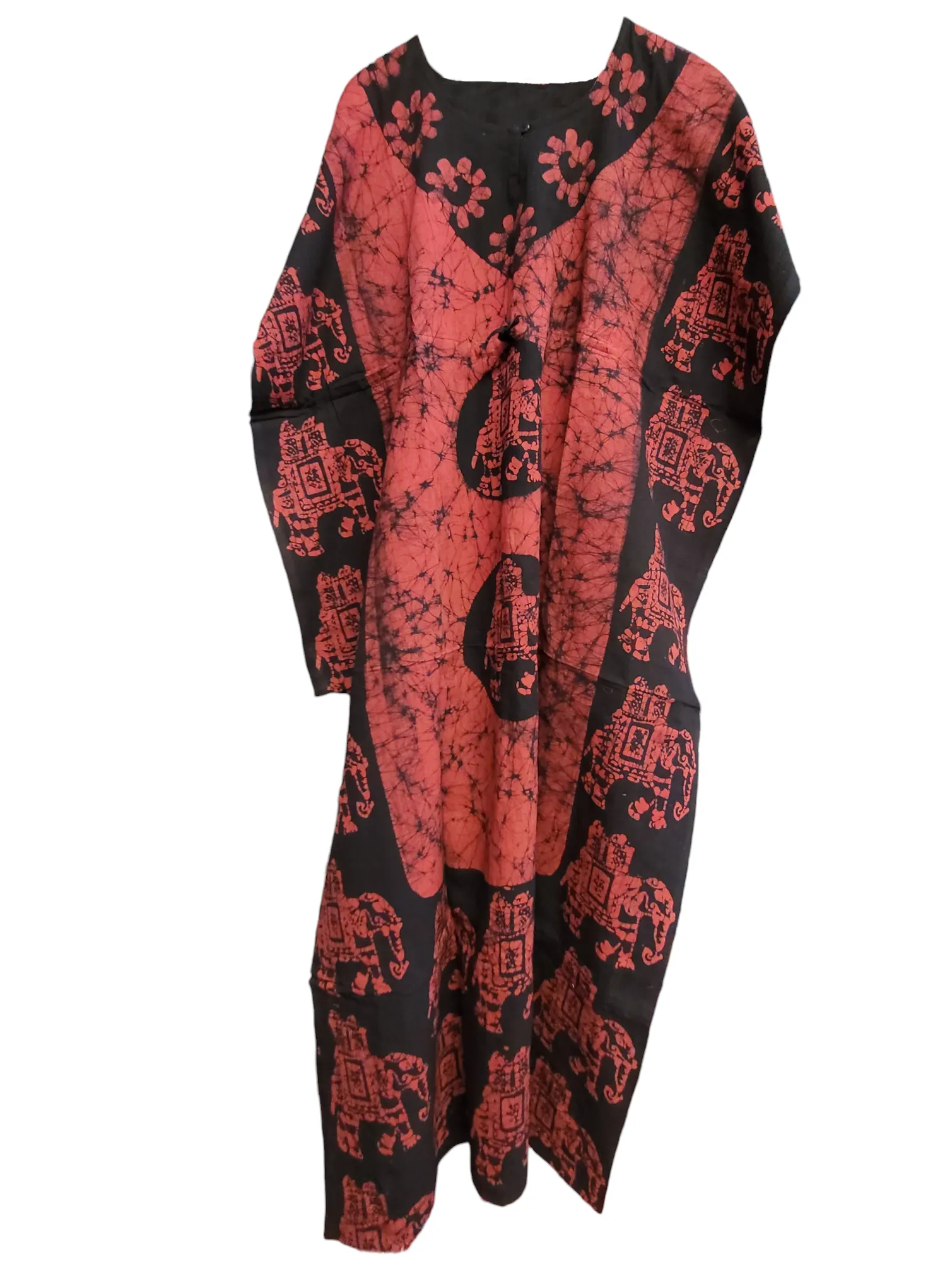 Long Kaftan Style Batik Print Dress - Choice of Colours