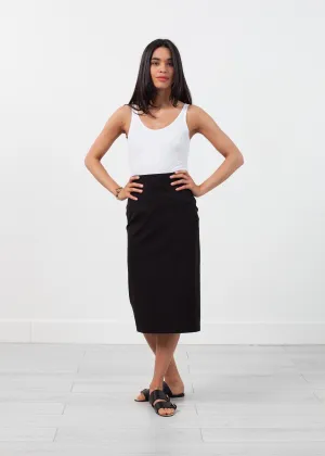 Long Pencil Skirt in Black