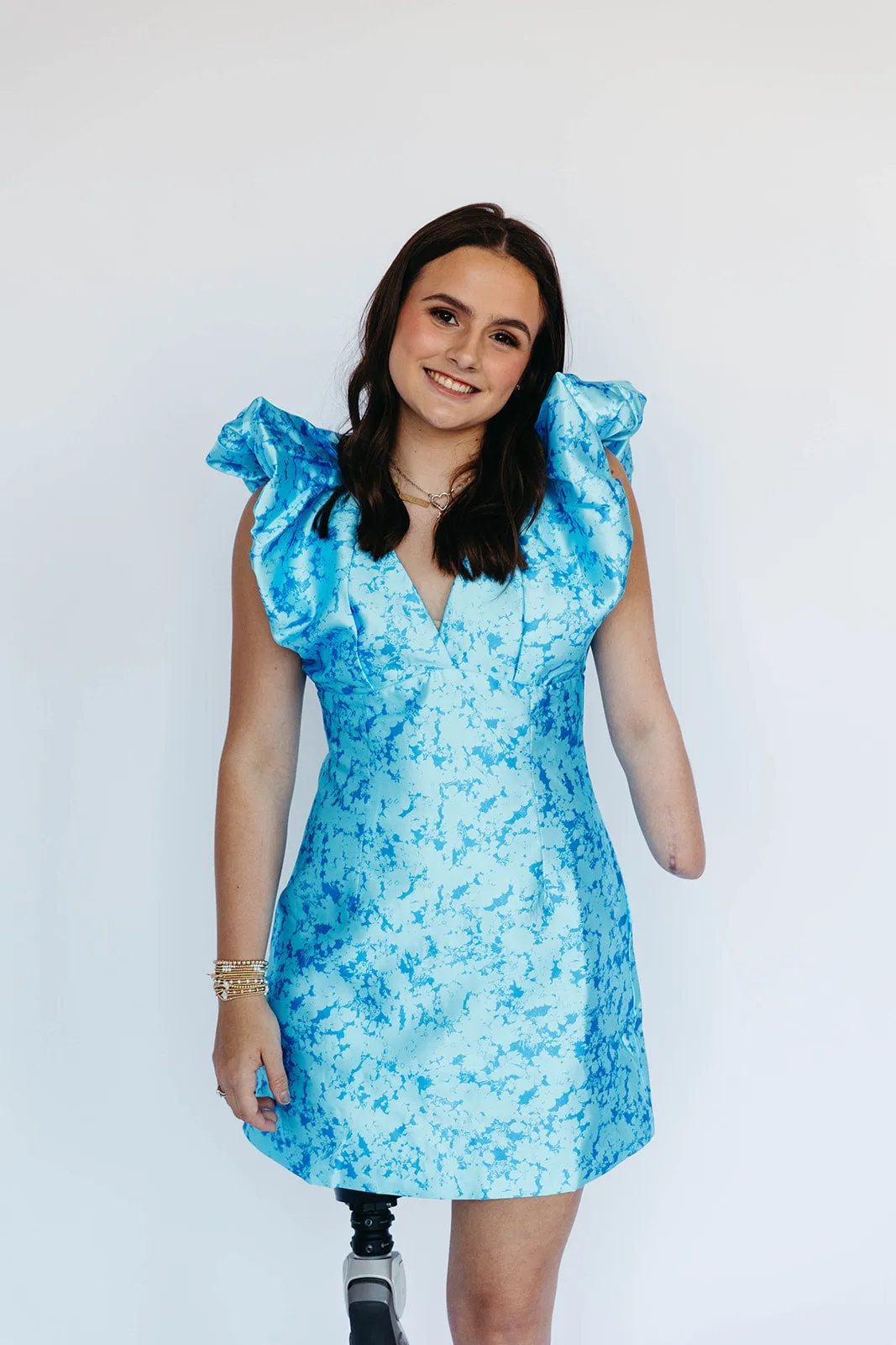 Luca Mini Dress - Blue