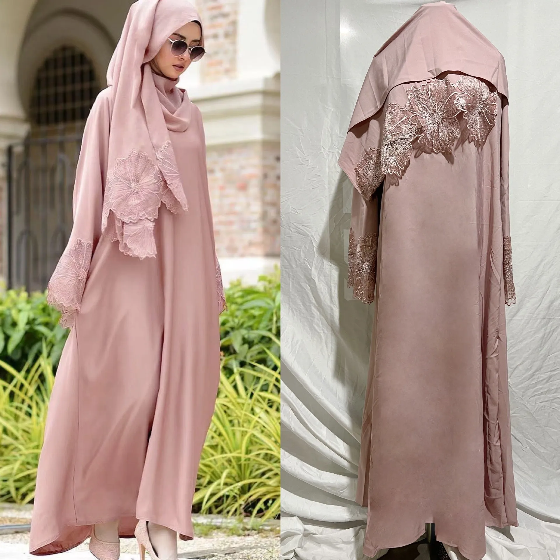 M189-4 Four-color Middle East foreign trade cross-border women's clothing Muslim women's robes Malay Indonesian dress with headscarf