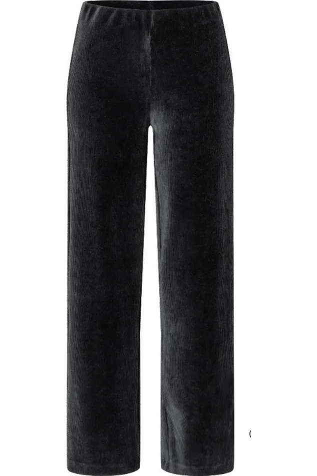 Mac Jeans Anna Wide Cozy Corduroy Jersey 2215-00-0104 | 090 Black | Clearance Final Sale