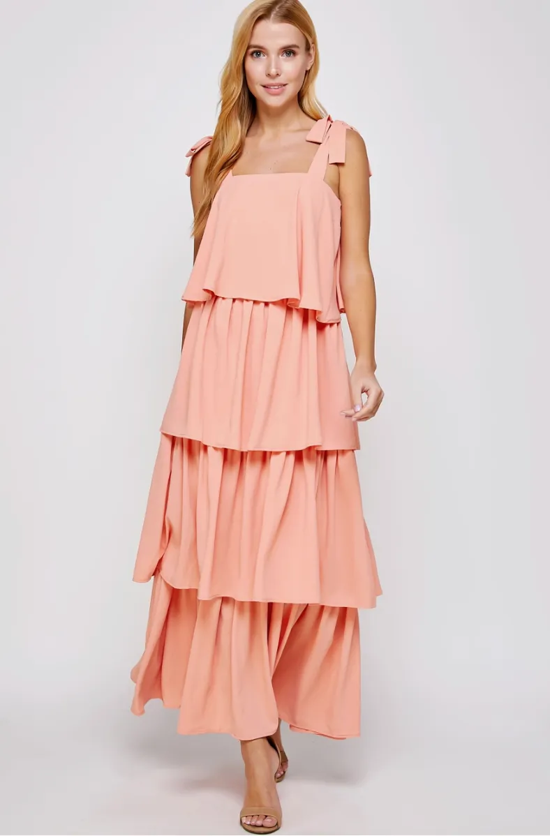 Making Moves Tiered Sleeveless Maxi Dress