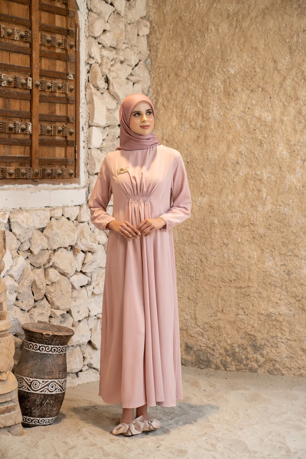 Marella Abaya Outer Dusty Rouge