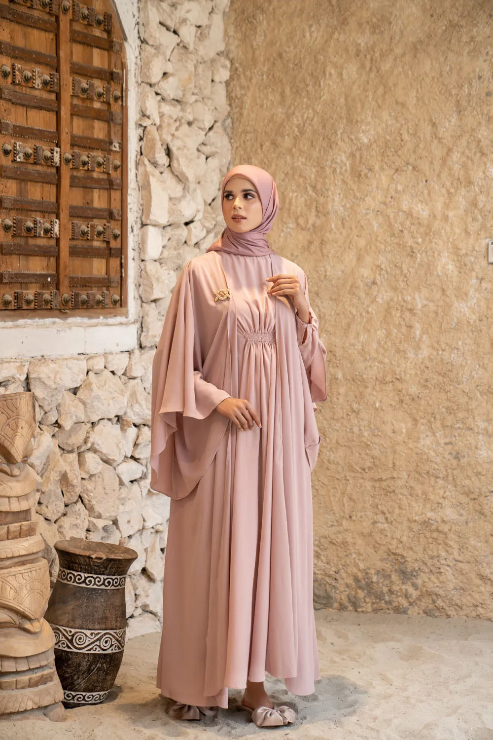 Marella Abaya Outer Dusty Rouge