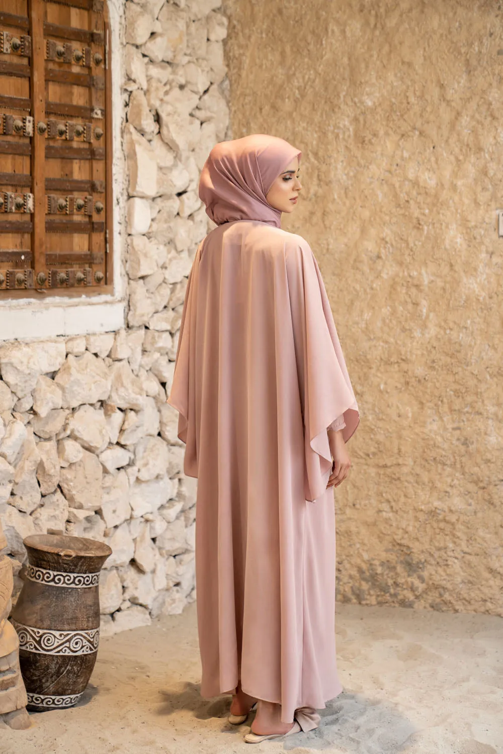 Marella Abaya Outer Dusty Rouge