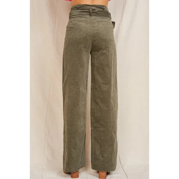 Maronie Moss Corduroy Pants