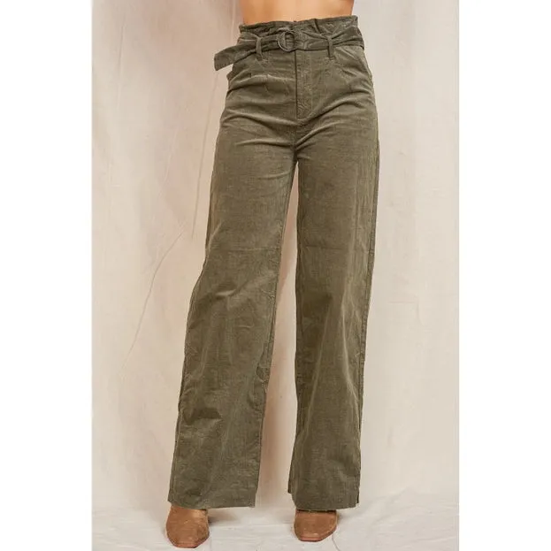 Maronie Moss Corduroy Pants