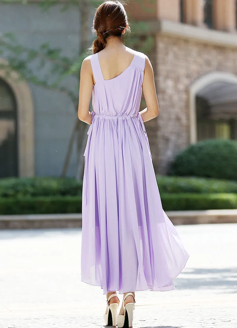 Maxi dress, purple dress 992