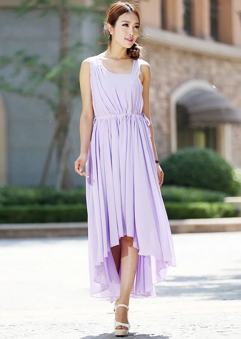 Maxi dress, purple dress 992