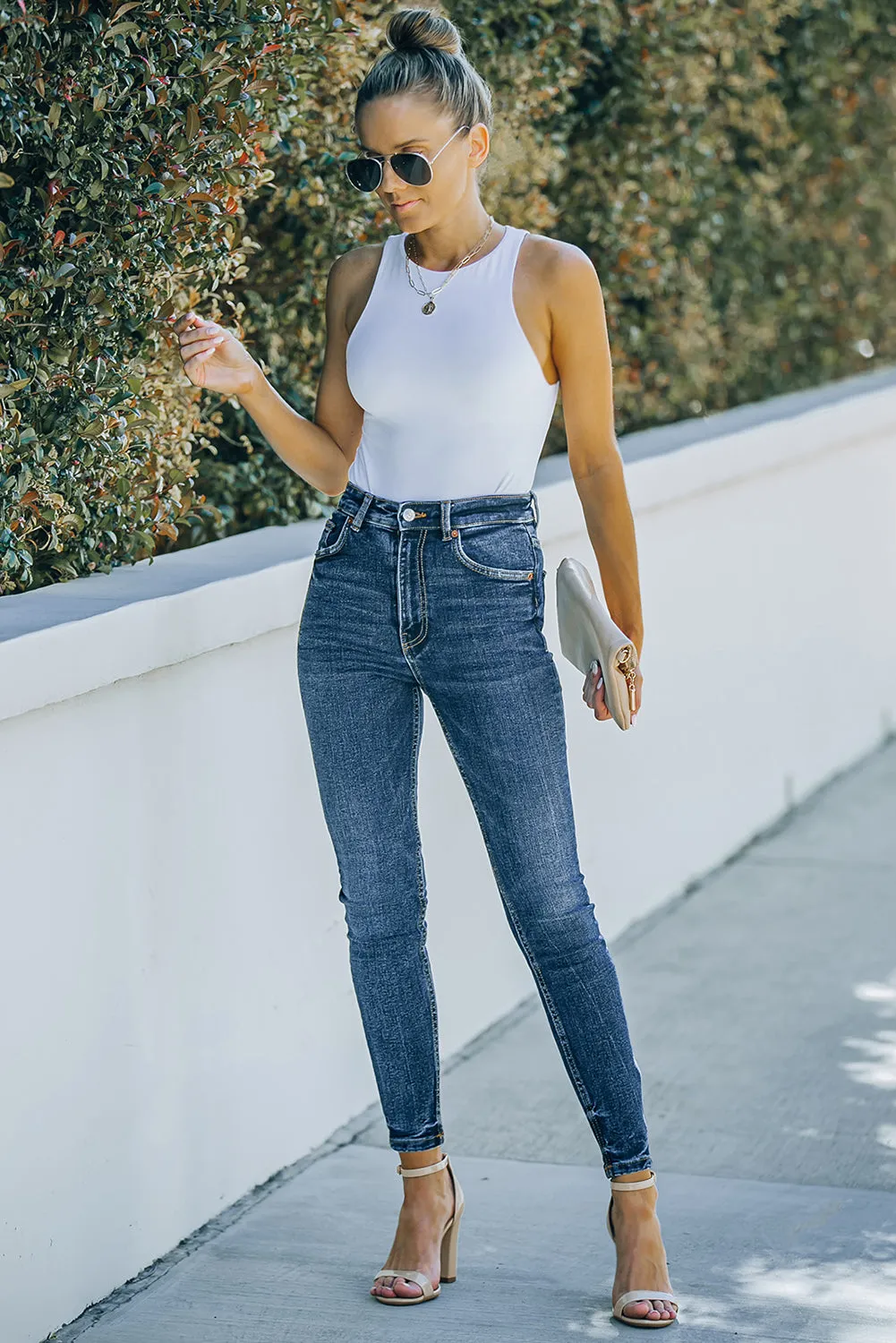 Medium Wash Skinny Jeans